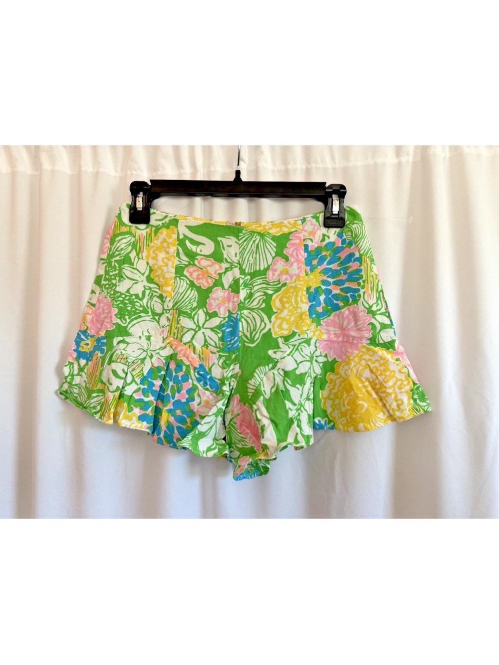Lily Pulitzer Floral Ruffle Shorts - Size 0 Extra Small